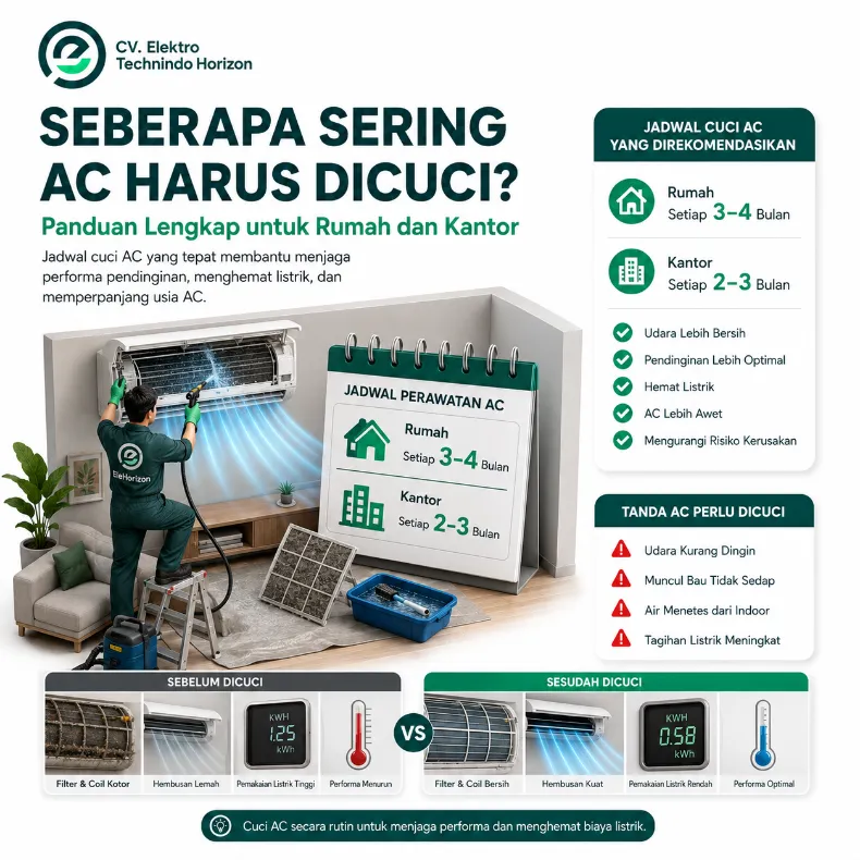 Seberapa Sering AC Harus Dicuci? Panduan untuk Rumah dan Kantor