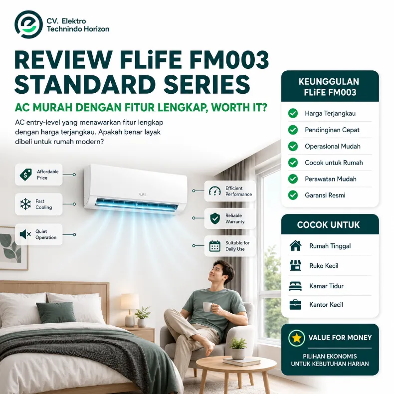 Review FLiFE FM003 Standard Series: AC Murah dengan Fitur Lengkap, Worth It?