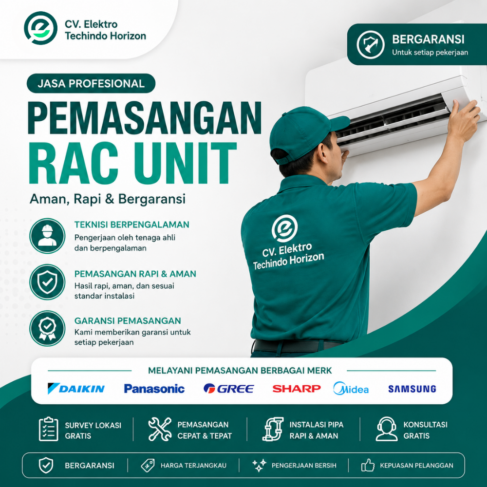 Paket Pemasangan Split Wall Standard Series 0.5PK–1PK [5 Meter]